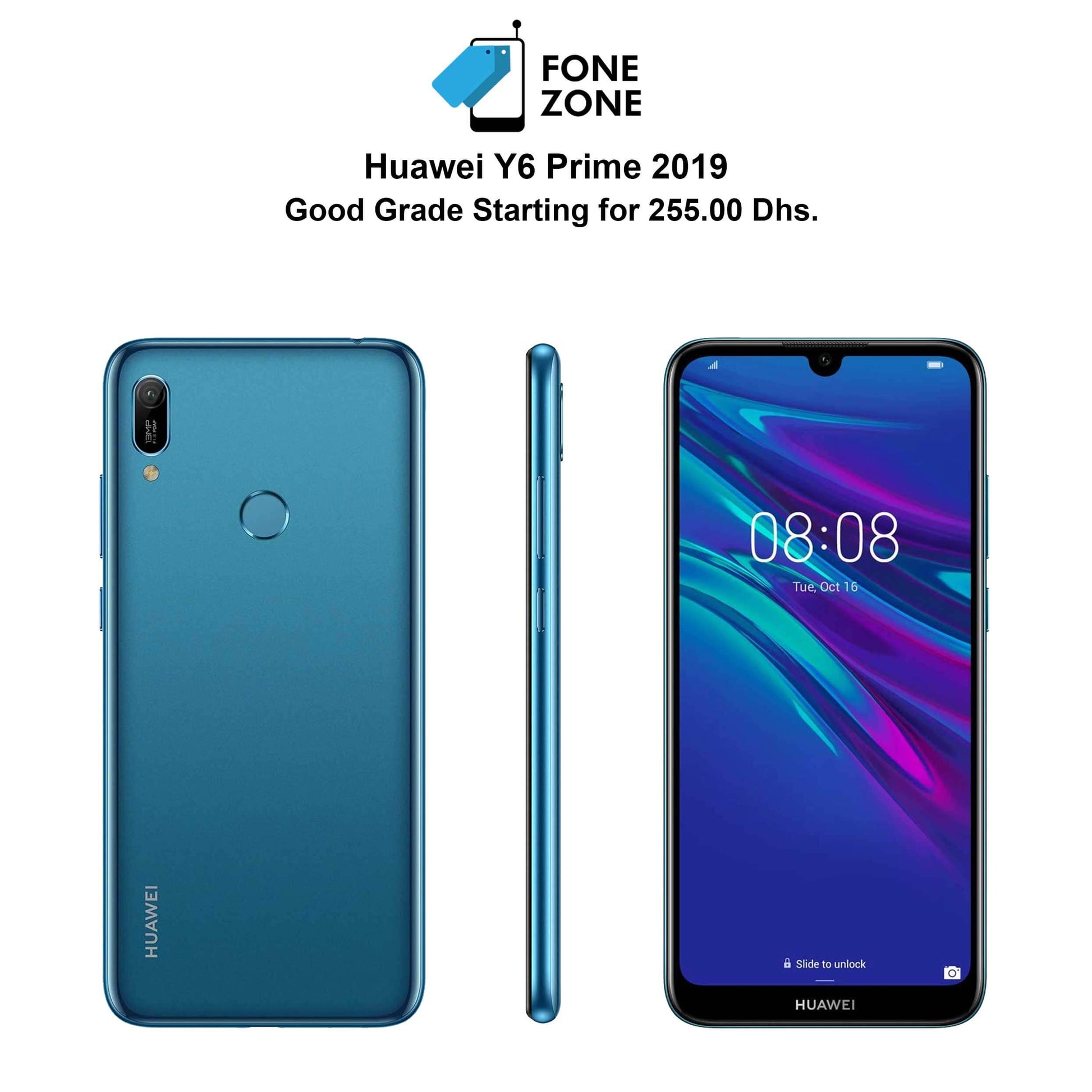 Shop now for Huawei Y6 Prime 2019 Sapphire Blue Price in KSA