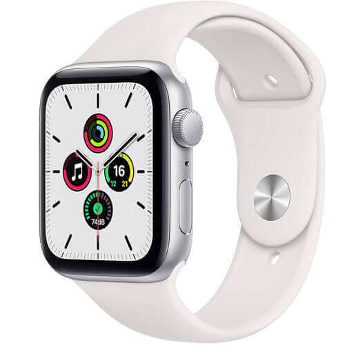 Apple Watch SE 44mm Silver White Cellular for Sale in KSA