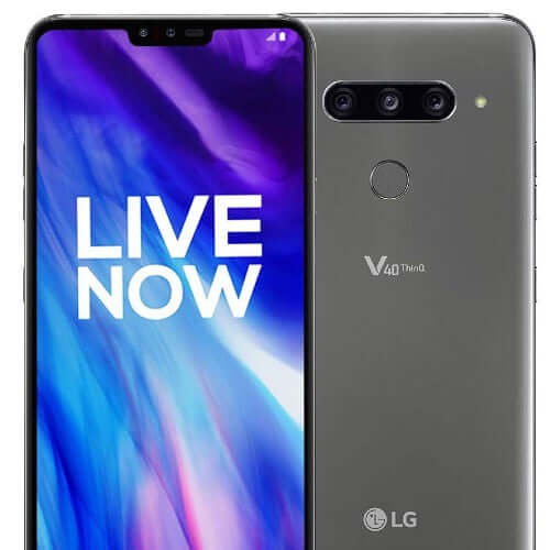 LG V40 ThinQ (64GB, 6GB), single sim New Platinum Gray - Fonezone KSA