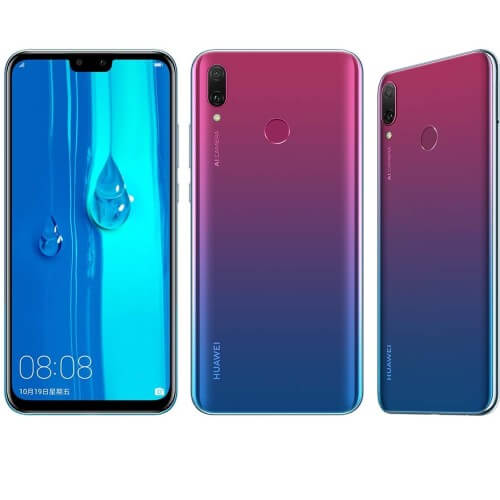 Huawei Y9 2019 Aurora Purple 128GB 4GB RAM phone available in Riyadh