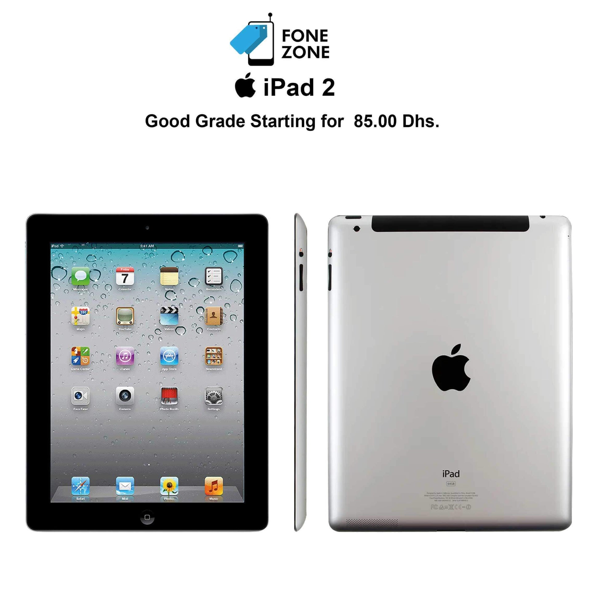 Buy Online Apple iPad 2 WiFi 64GB at Best Price - Fonezone.me