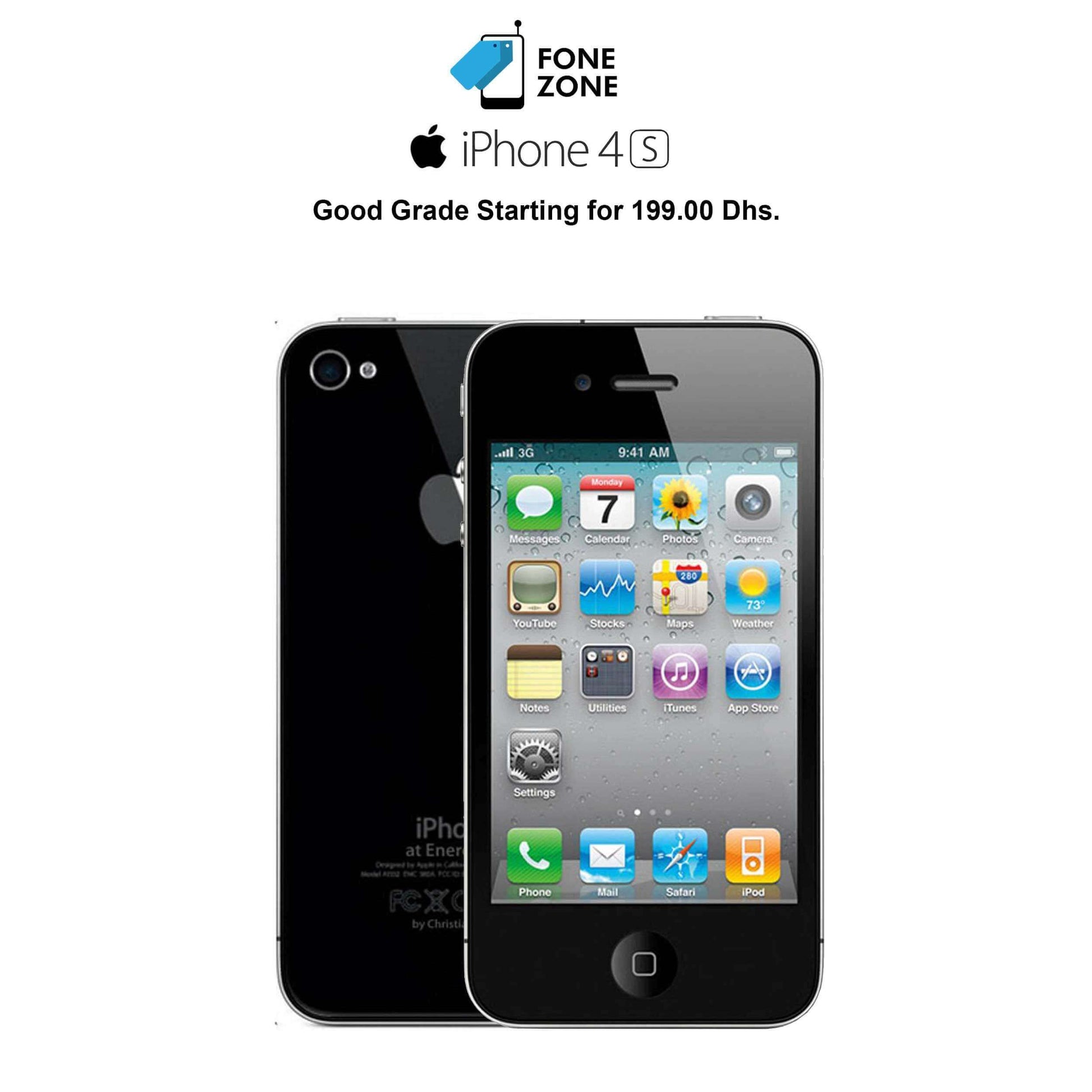 Fonezone.me | Apple iPhone 4s Black – Get this reliable and stylish phone