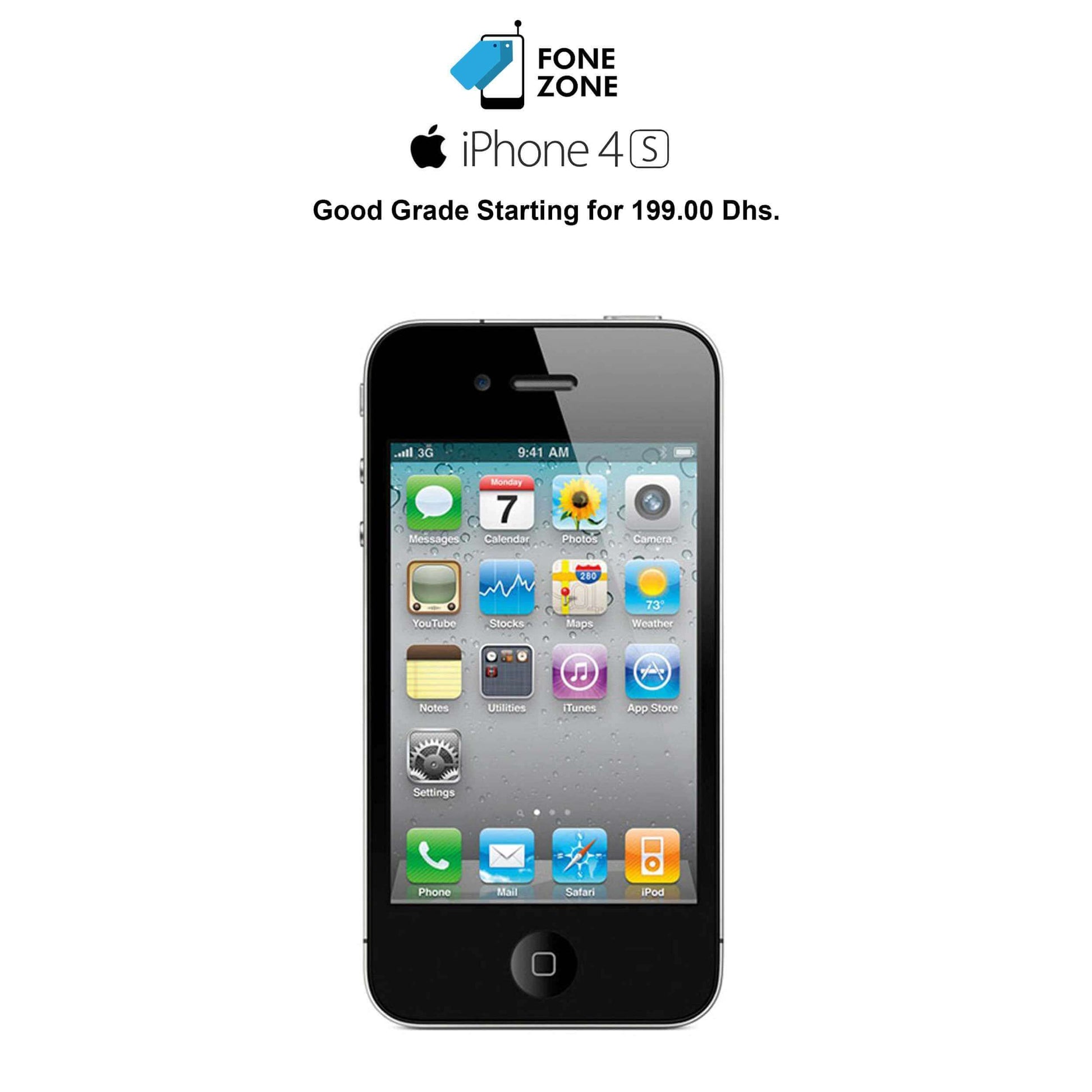 iPhone 4s Black – Black design, affordable price in Riyadh, KSA