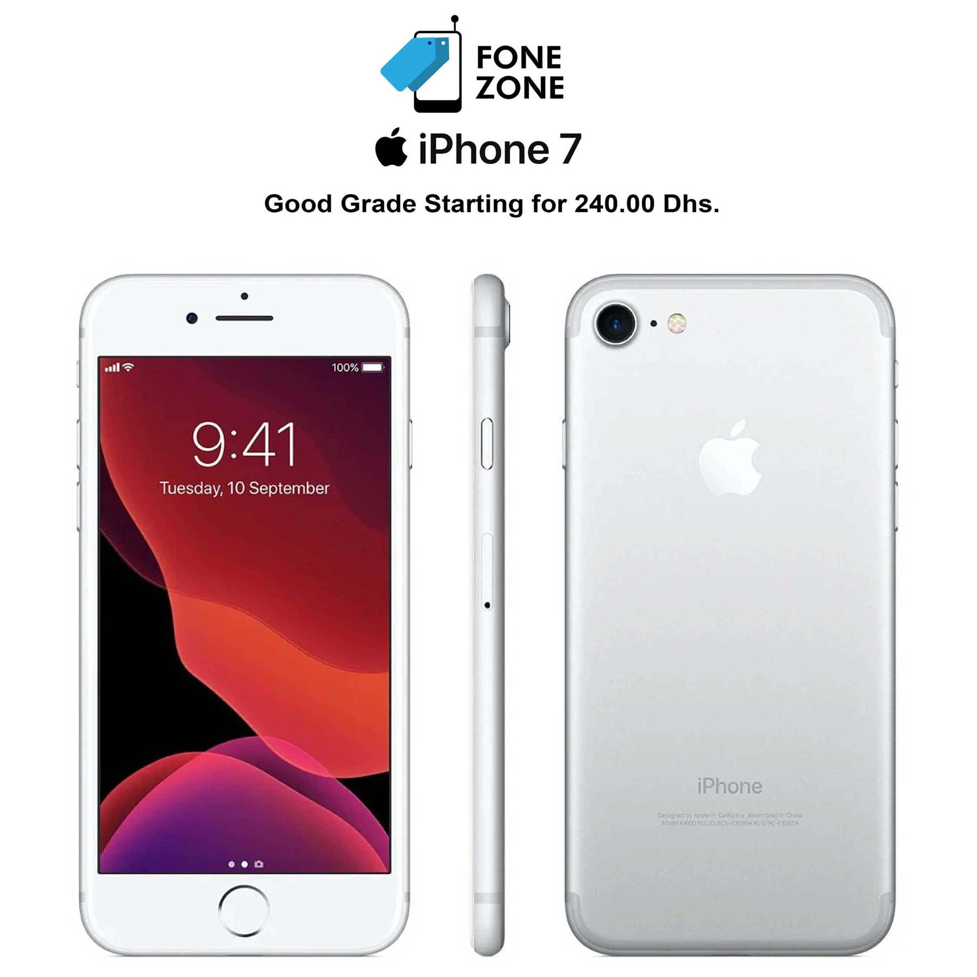 Apple iPhone 7 Silver with iOS display – Saudi Arabia