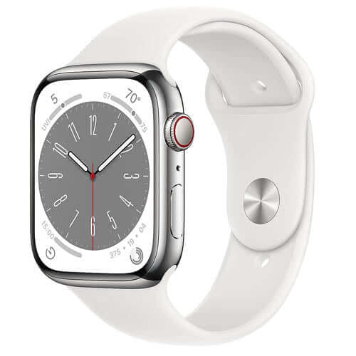 Apple Watch Series 8 GPS + Cellular 45mm Silver – Smart watch with cutting-edge features in KSA