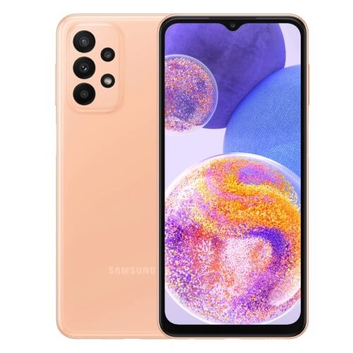 Samsung Galaxy A23 64GB 4GB Single Sim Peach top smartphone in KSA
