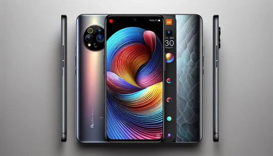 Redmi Note 13 Pro+ showcased in Mystic Silver color with stylish design and vibrant display.