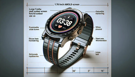 boAt Xtend Plus Smartwatch features a 1.78 inch AMOLED screen with heart rate and SpO2 monitoring.