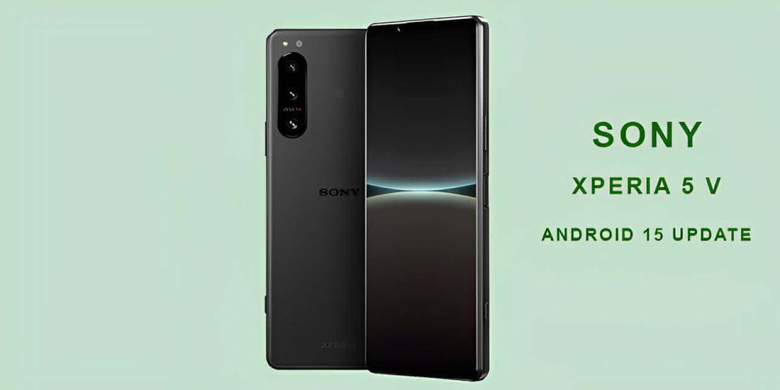 Sony Xperia 5 V showcasing the Android 15 update in Saudi Arabia, highlighting its features and design.