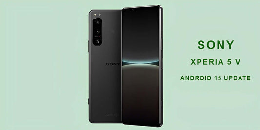 Sony Xperia 5 V showcasing the Android 15 update in Saudi Arabia, highlighting its features and design.