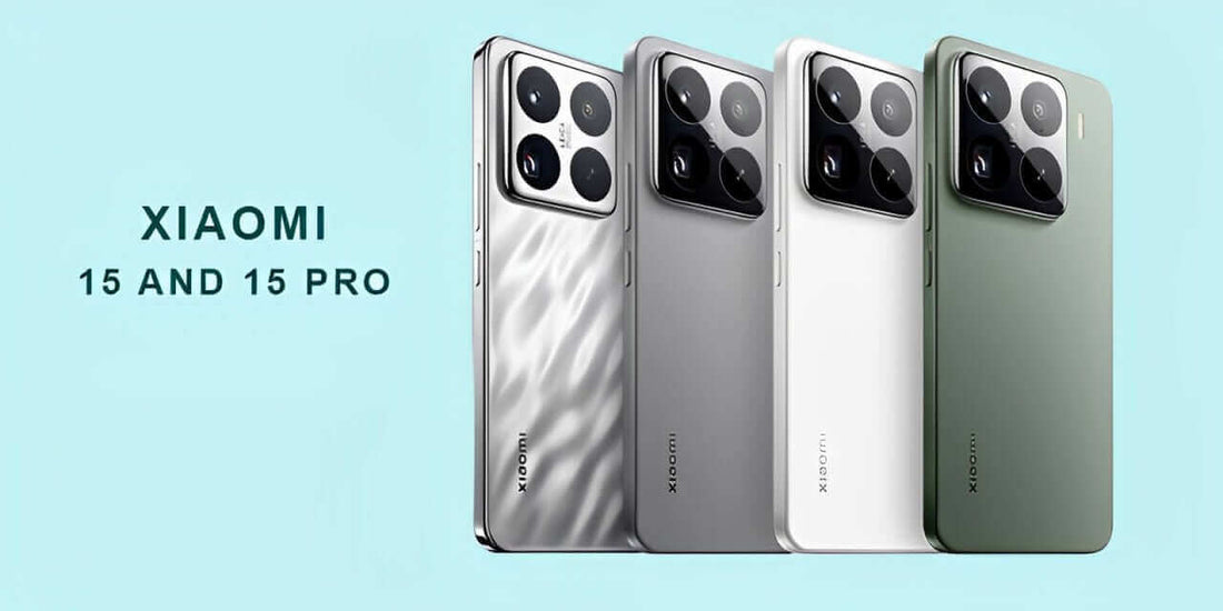 Xiaomi 15 and 15 Pro smartphones showcasing their sleek designs and color options.