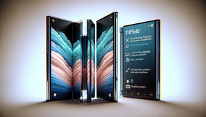 Huawei's Tri-Fold Smartphone showcasing its innovative design and features in a striking visualization.