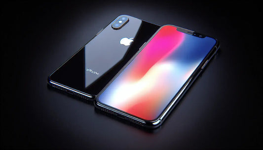 Apple iPhone X in black color with dual cameras and vibrant display