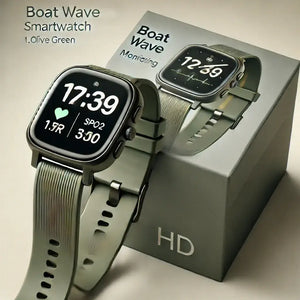 boAt Wave Style Review with 1.69" HD Display, HR & SpO2 - Olive Green