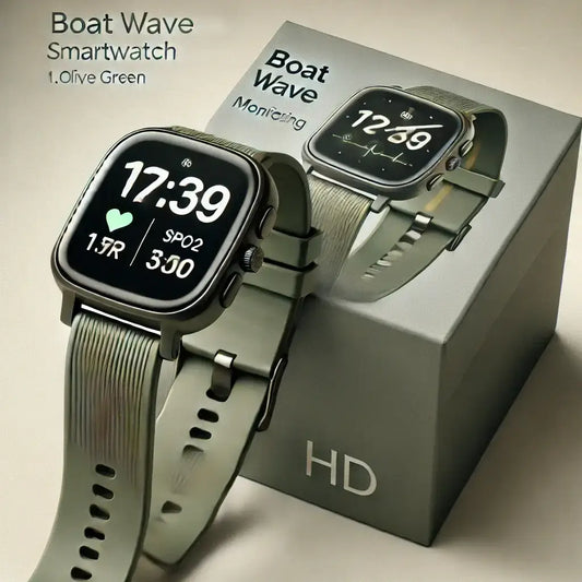 boAt Wave Style Review with 1.69" HD Display, HR & SpO2 - Olive Green