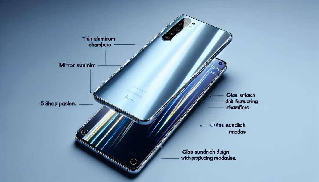 Oppo R1X showcasing its sleek design with thin aluminum chambers and mirror finish.