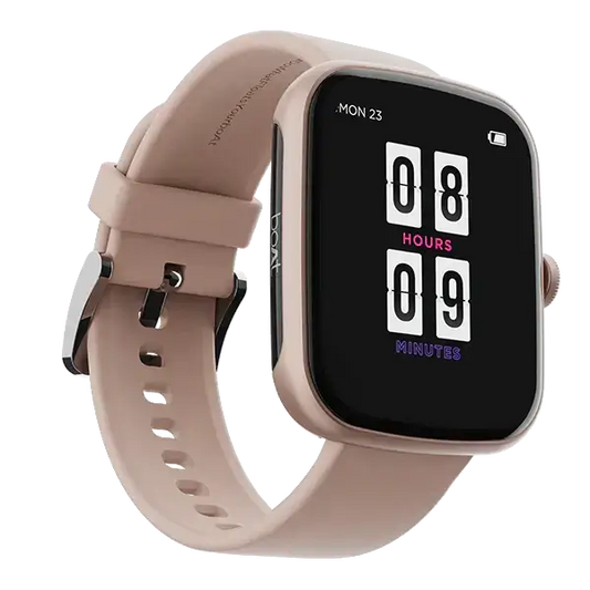 boAt Wave Style Smartwatch – 1.69" HD Display, HR & SpO2 (Beige)