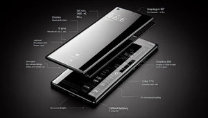 Xiaomi Redmi Turbo 3 smartphone showcasing features like display and battery specifications.