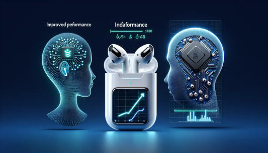 Gurman: Image showcasing AirPods Pro 2 with improved performance and features like hearing aid mode.