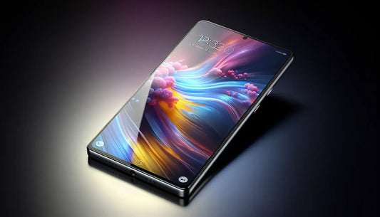 Oppo F1S smartphone displayed on a sleek surface with vibrant colors and a modern design.