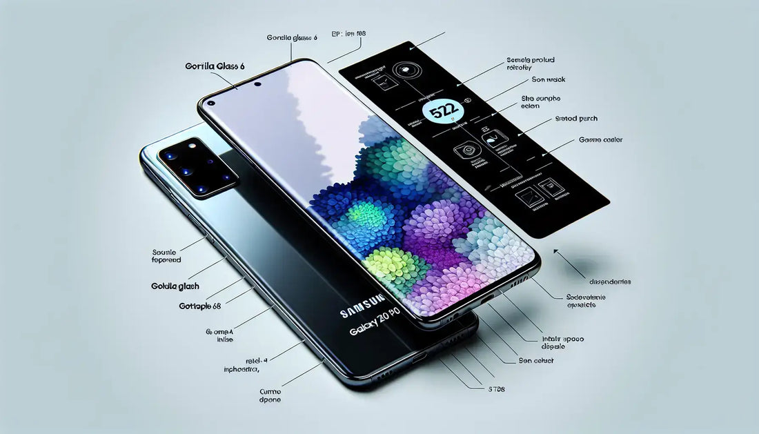 Samsung Galaxy S20 Plus showcasing its features and design elements.