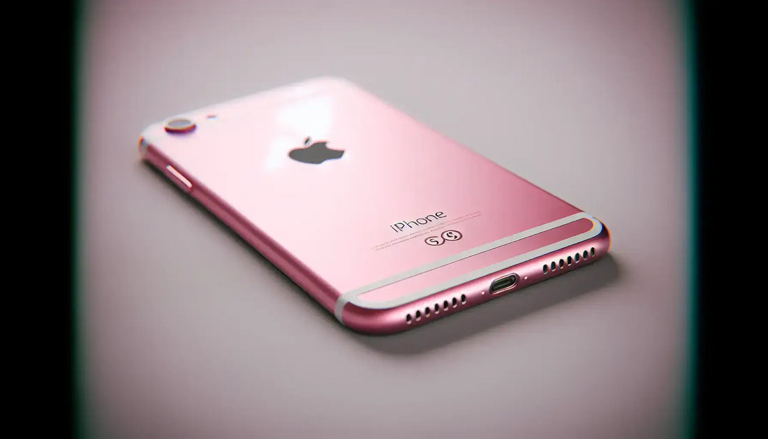 New Apple iPhone 6s in pink color showcasing its sleek design and Apple logo on the back.