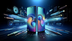 Samsung Galaxy M15 showcasing innovative design and technology features in a dynamic digital environment.