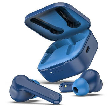 boAt Airdopes 458 TWS Wireless Earbuds with Spatial Bionic Sound by THX,,30H Sporty Blue Brand New