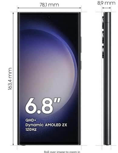 Samsung Galaxy S23 Ultra 5G, 8GB RAM 256GB Phantom Black -
