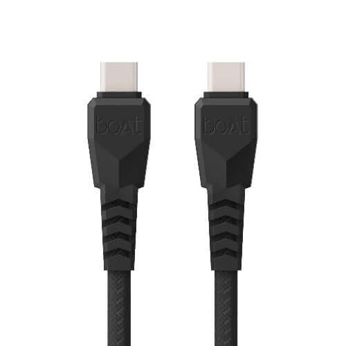 boAt Type C C400 Tangle-Free, Sturdy Braided Cable with 5A Fast Charging & 480mbps Power Delivery,Black Brand New