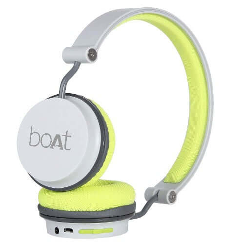 boAt Rockerz 400 Bluetooth On Ear Headphones With Mic With Upto 8 Hours,Grey/Green Brand New