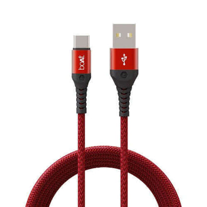  boAt Type-C A550 Stress Resistant, Tangle-Free, Sturdy Cable with 3A Rapid Charging & Martian Red Brand New