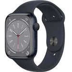Apple Series 8 45mm Smart Watch Midnight Aluminium Case in ,