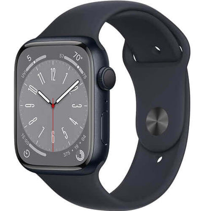 Apple Series 8 45mm Smart Watch Midnight Aluminium Case in ,