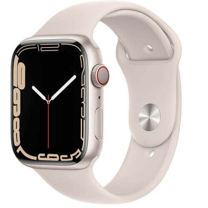 Apple Watch Series 7 (GPS + Cellular, 45mm) Smart watch - Starlight Aluminium Case with Starlight Sport Band