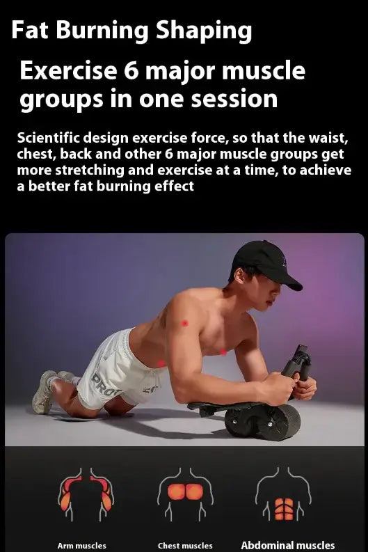 Automatic Rebound Abdominal Wheel for abdominal strengthening