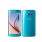 Samsung Galaxy S6 32GB Blue Topaz excellent smartphone showing front and back view.