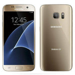 Samsung Galaxy S7 in Gold Platinum showcasing front and back design.