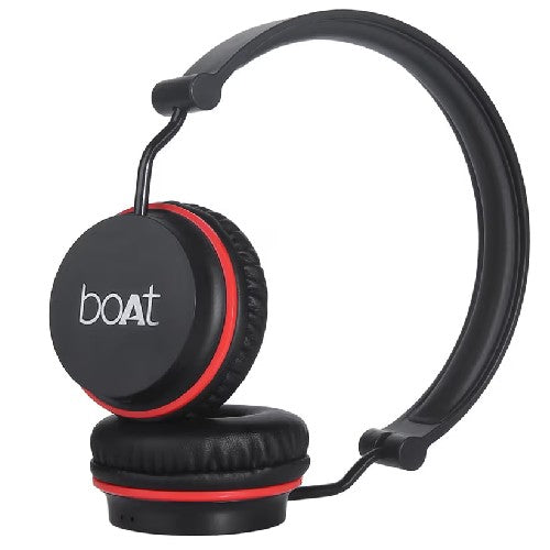 boAt Rockerz 400 Bluetooth On Ear Headphones with Mic with Upto 8 Hours,Black/Red Brand New