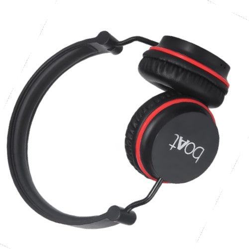 boAt Rockerz 400 Bluetooth On Ear Headphones with Mic with Upto 8 Hours,Black/Red Brand New