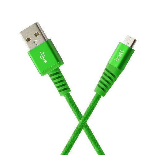  boAt Rugged V3 Braided Micro USB Cable (Ivy Green) Brand New