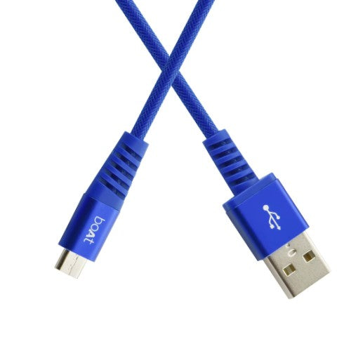  boAt Rugged V3 Braided Micro USB Cable for Personal Computer (Cobalt Blue) Brand New