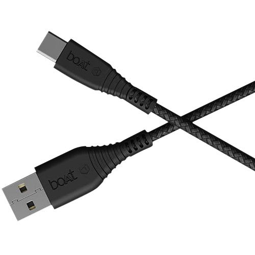 boAt Type C A325/A320 Tangle-free, Sturdy Type C Cable with 3A Rapid Charging & 480mbps Data Transmission(Black) Brand New