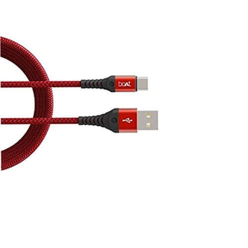  boAt Type-C A550 Stress Resistant, Tangle-Free, Sturdy Cable with 3A Rapid Charging & Martian Red Brand New