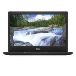 Dell Latitude 3400 laptop with a scenic nature wallpaper, showcasing a waterfall and forest background.