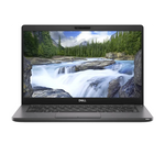 Dell Latitude 5300 laptop showcasing vibrant scenery on the screen with a river and forest backdrop.
