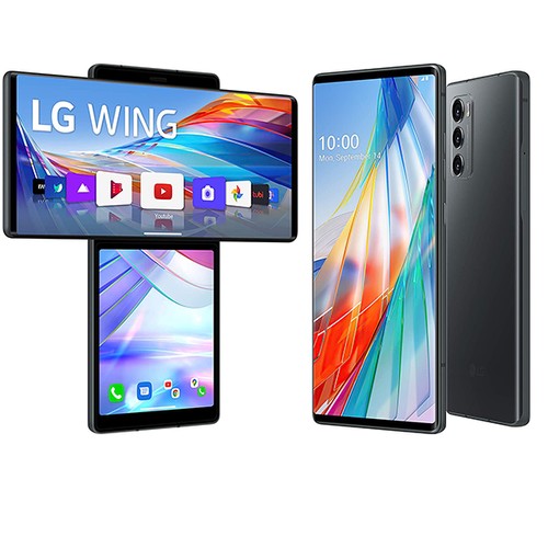 LG Wing Single SIM 128GB 8GB RAM Aurora Gray