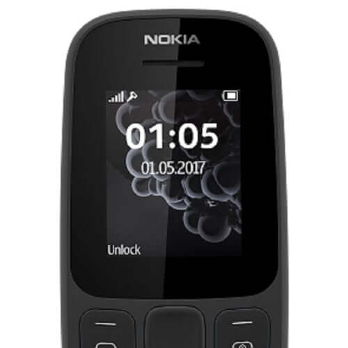 Nokia 105 Dual SIM, featuring 8 MB storage & 2G connectivity