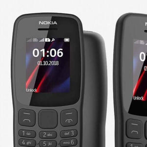 Nokia 106 Dual Sim 2018 Dark Grey With LED Torch - FM Radio - Big Button Phone Brand New