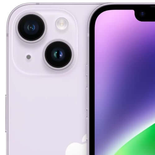 Apple iPhone 14 Purple, in